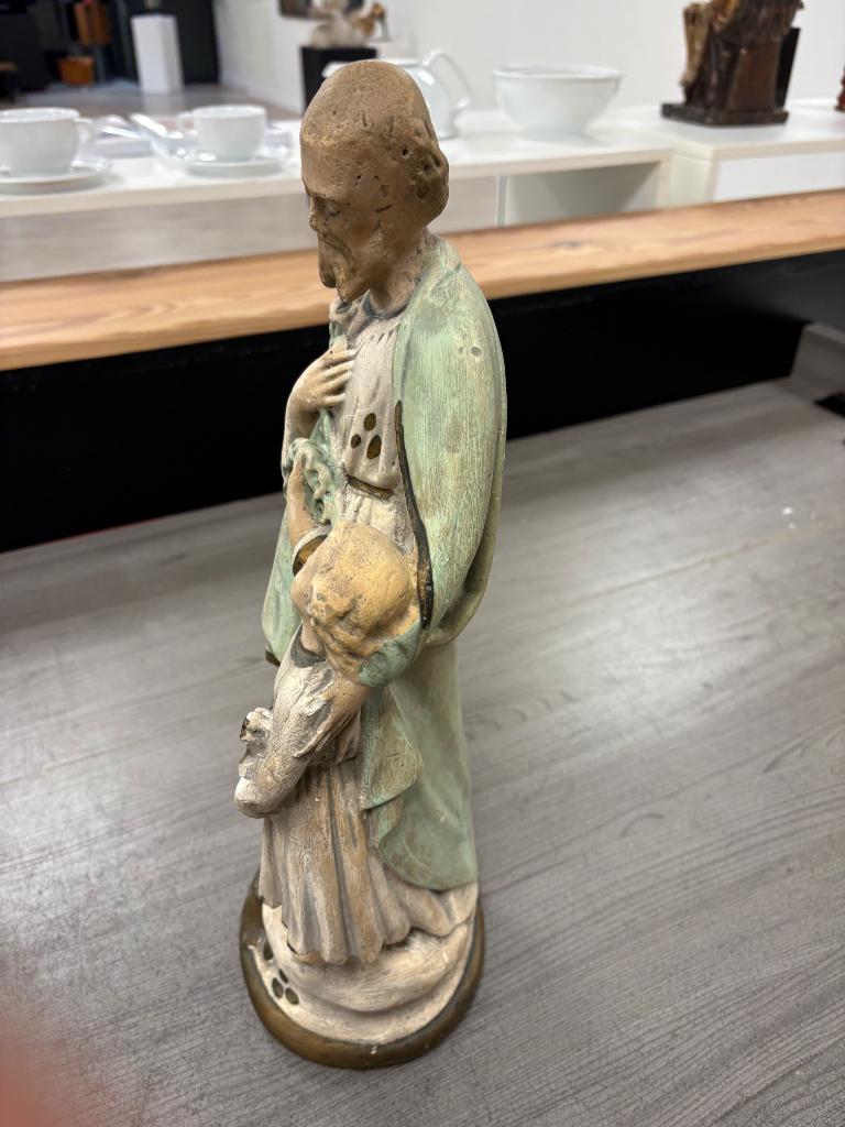 Heiligenbeeld Sint Jozef met kind gips, Ophalen of Verzenden
