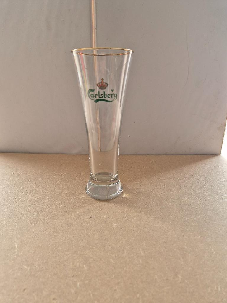 Verre Carlsberg (modèle 2), Collections, Marques de bière, Enlèvement ou Envoi, Utilisé, Verre ou Verres, Autres marques
