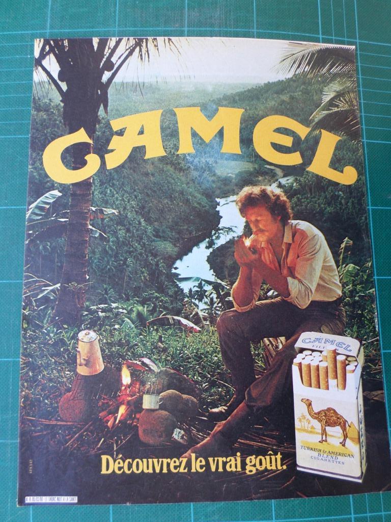 Camel cigarettes - publicité papier - 1981, Verzamelen, Merken en Reclamevoorwerpen, Ophalen of Verzenden, Gebruikt, Overige typen