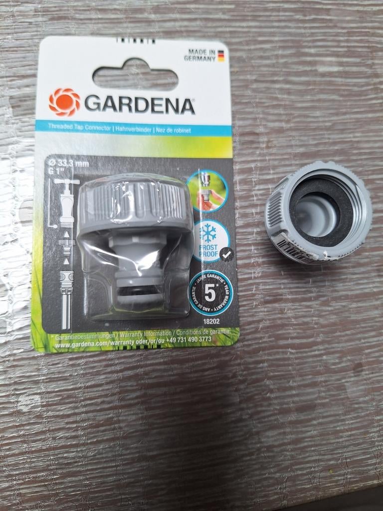 Nez de robinet en 1'' marque gardena, Tuin en Terras, Tuinslangen, Ophalen, Nieuw, Tuinslangkoppeling