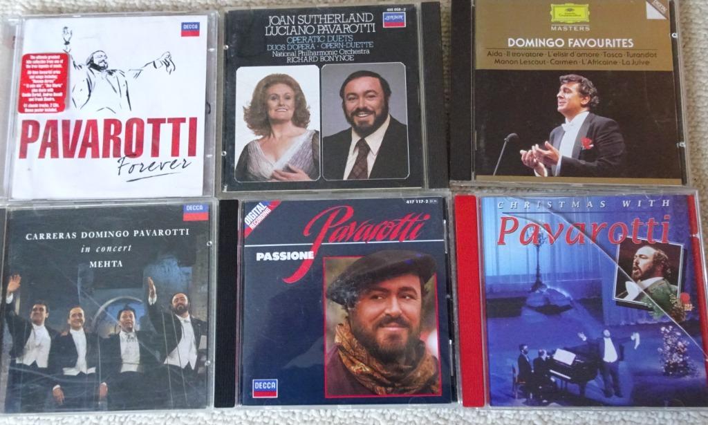 7 cd's Pavarotti, Domingo, Carreras, Sutherland, Ophalen of Verzenden, Gebruikt, Opera of Operette, Met libretto