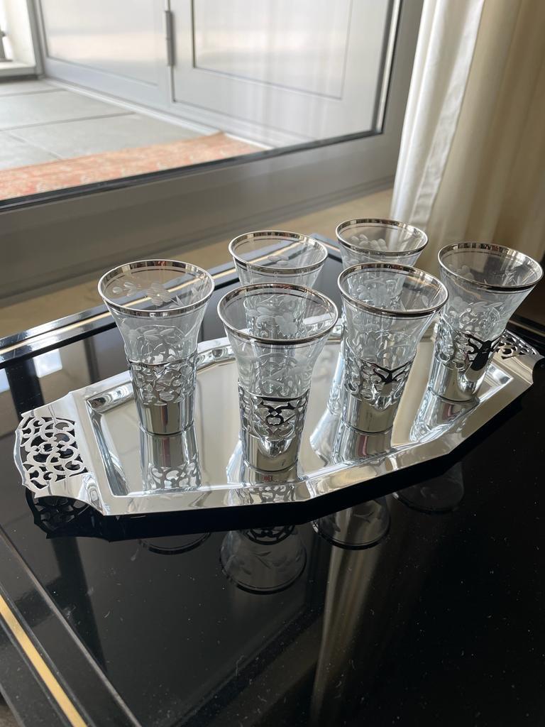 6 Glazen met houder, Enlèvement ou Envoi, Neuf, Autres types