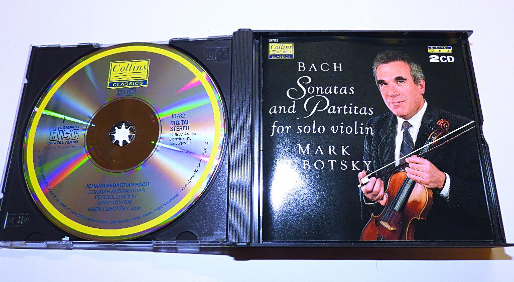 2CD Bach Solo Violon 1001-1006 Lubotsky West-Germany no ifpi, Envoi, Baroque, Comme neuf, Musique de chambre