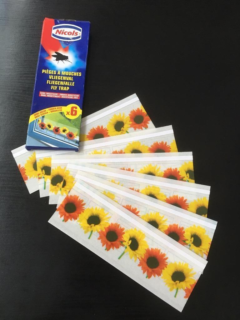Nicols Vliegenval - Doosje met 6 plakstrips - NIEUW, Ophalen of Verzenden, Nieuw, Ongediertebestrijding