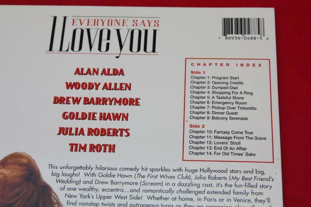 Widescreen Laserdisc "Everyone says I love you", Collections, Enlèvement ou Envoi, Comme neuf, Film, Autres types