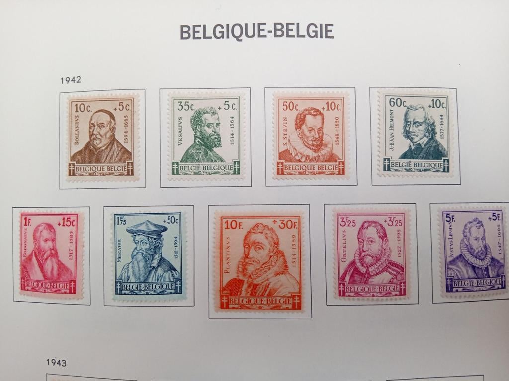 Timbres de Belgique n 593/601**, Enlèvement ou Envoi, Neuf
