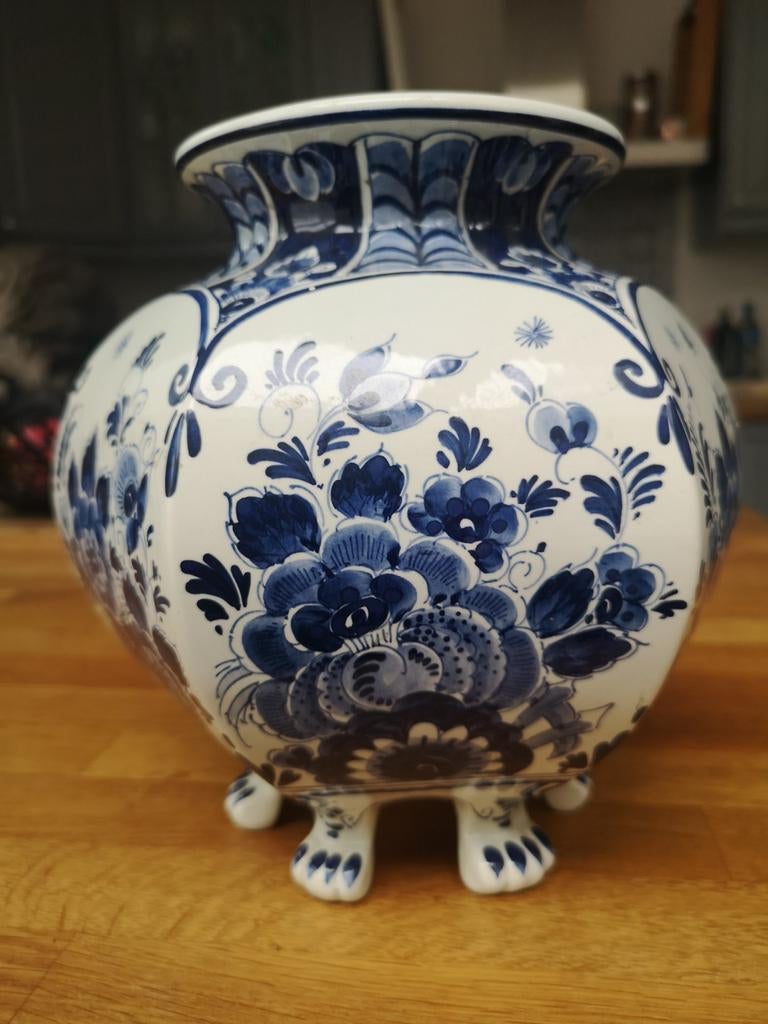 Vase DELFT tripode, Antiek en Kunst, Antiek | Vazen, Ophalen