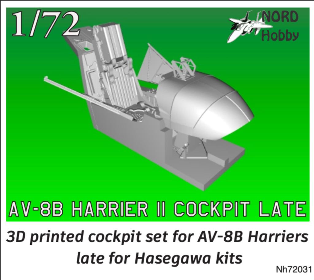 3D Printed cockpit set for AV-8B Harriers late., Nieuw, Ophalen of Verzenden, Vliegtuig, Hasegawa