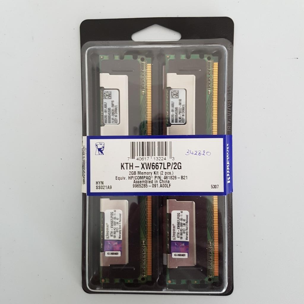 Kingston 2Gb kit (2x 1Gb) DDR2 667MT/S, Nieuw, Ophalen of Verzenden, DDR2, Desktop