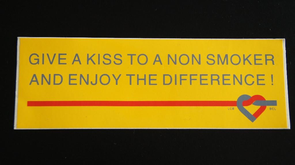 Give a kiss to a non smoker - campagne roken, sigaretten, Ophalen of Verzenden, Nieuw, Overige typen
