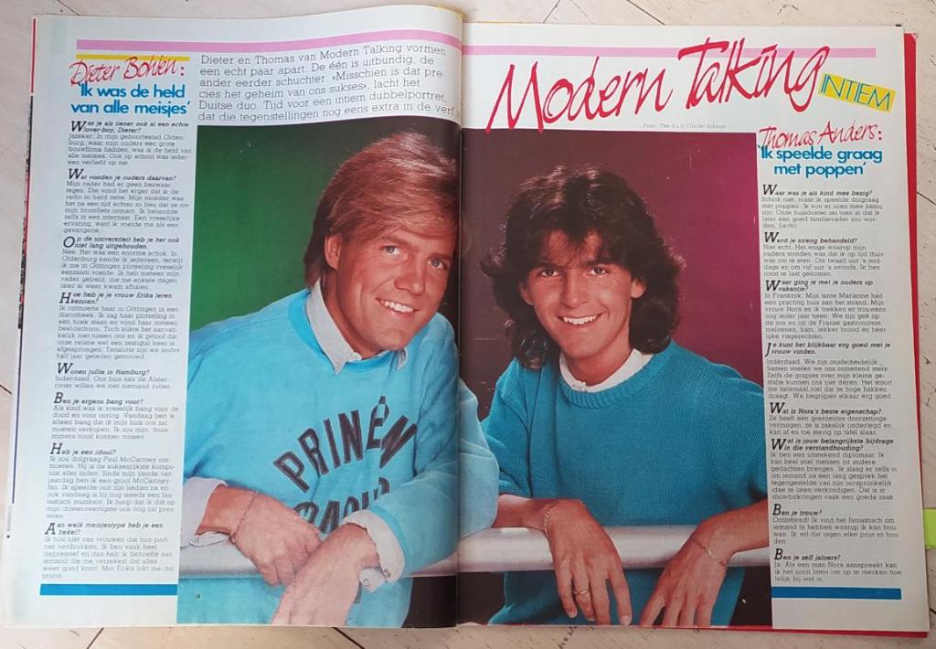 tijdschriftartikelen Modern Talking (uit Joepie), Enlèvement ou Envoi