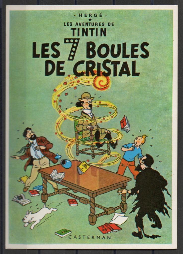 Carte postale : Hergé : Tintin/ Les sept boules de cristal, Collections, Enlèvement