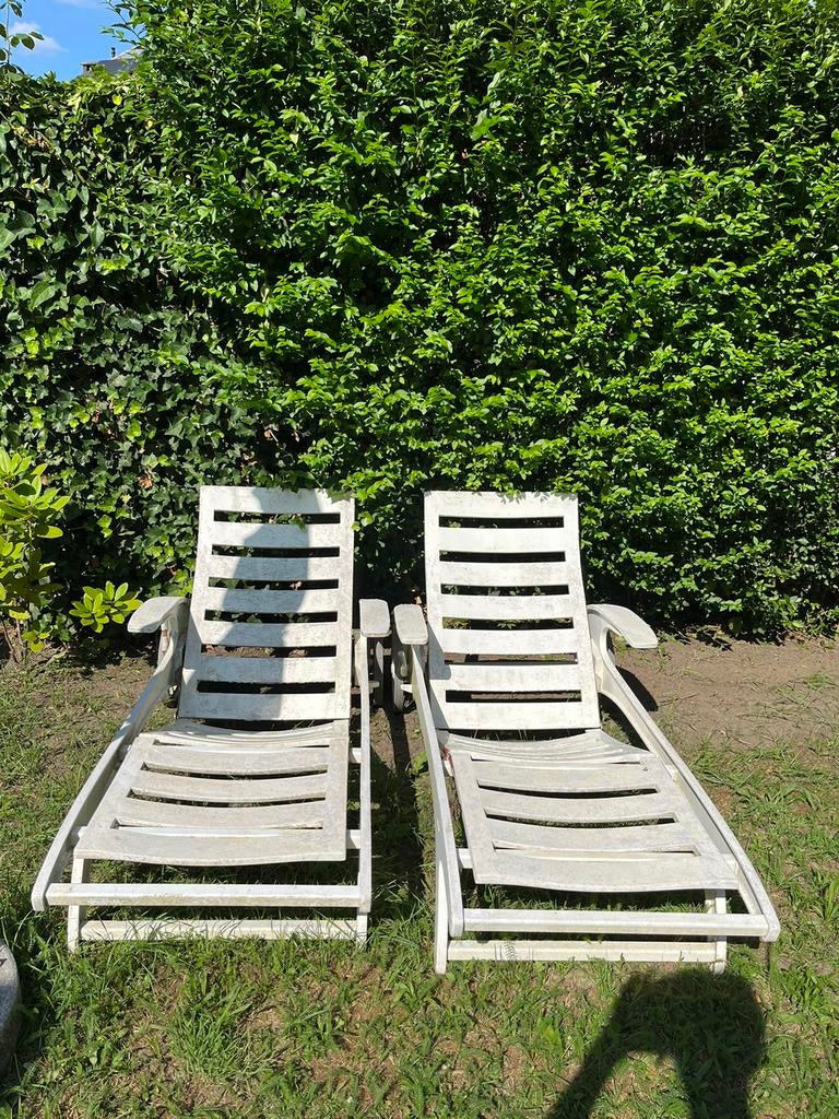 Paar Riviera outdoor ligstoelen Franse fabrikant Triconfort, Jardin & Terrasse, Enlèvement