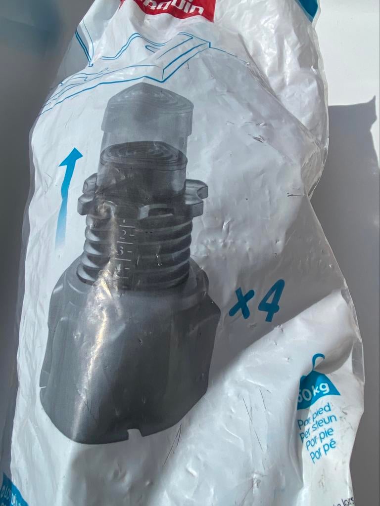 Set van 4 poten voor douche met groot instelbereik, Ophalen of Verzenden, Zo goed als nieuw, Douche