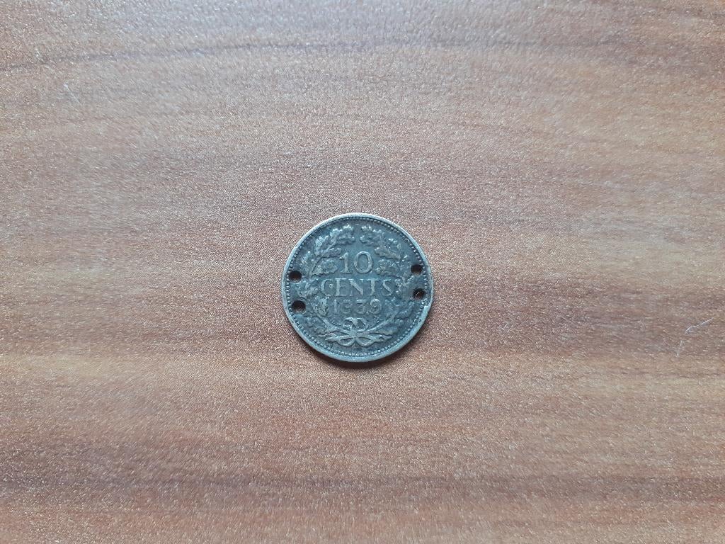 très ancienne pièce des Pays-Bas de 10 cents 1939, Enlèvement ou Envoi, Monnaie en vrac