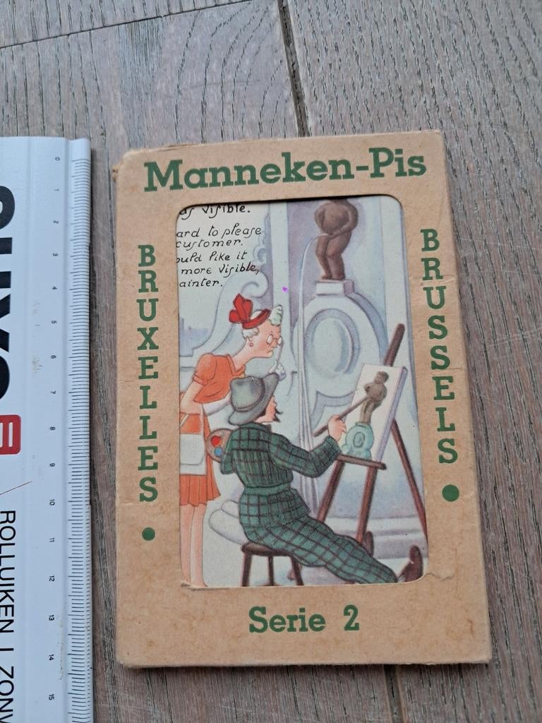 Katern met 10 humoristisch postkaarten Manneken pis, serie 2, Verzamelen, Ophalen of Verzenden