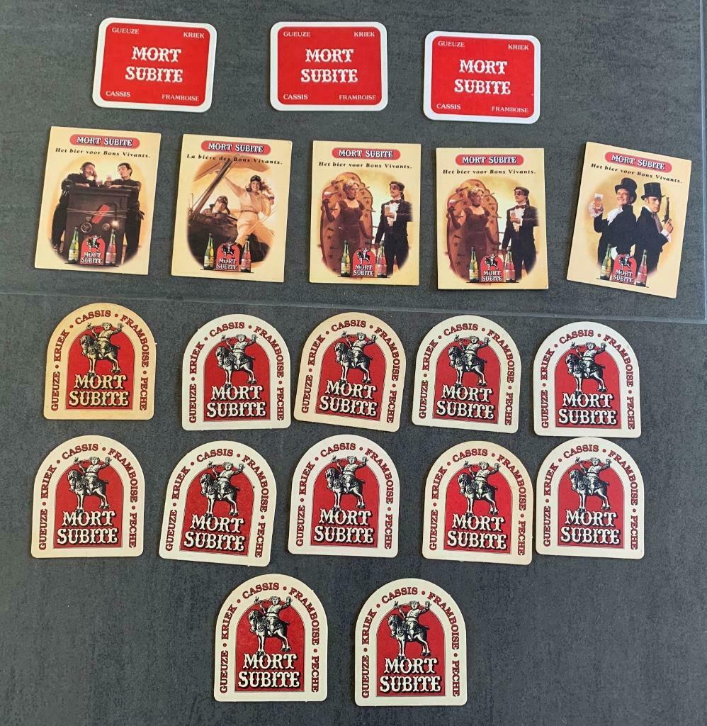 Bierviltjes Mort Subite, Enlèvement, Utilisé, Sous-bock, Autres marques