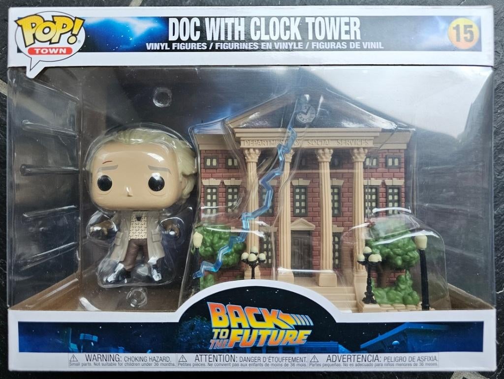 Funko Pop - Back to the Future 15 - Doc with Clock Tower, Collections, Statues & Figurines, Comme neuf, Autres types, Enlèvement ou Envoi
