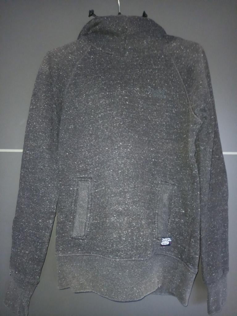 Sweat capuche gris Superdry taille XS, Enlèvement ou Envoi, Comme neuf, Gris