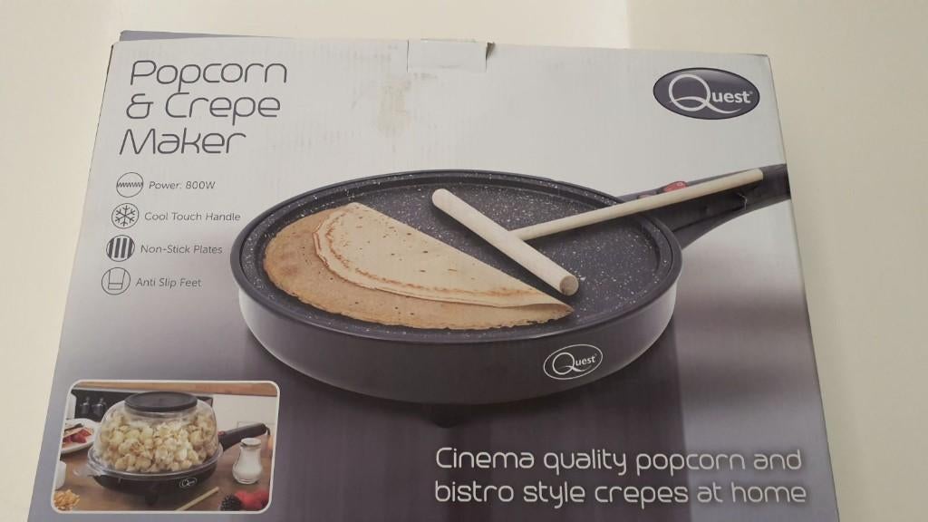 QUEST popcorn en crepe maker NIEUW IN VERPAKKING, Enlèvement ou Envoi, Neuf