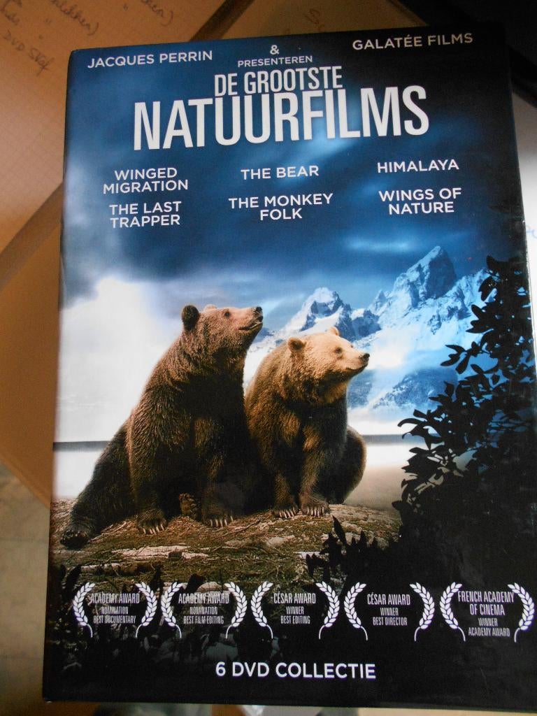 DVD BOX " DE GROOTSTE NATUURFILMS " 6 dvd collectie, Ophalen, Nieuw in verpakking, Natuur, Boxset
