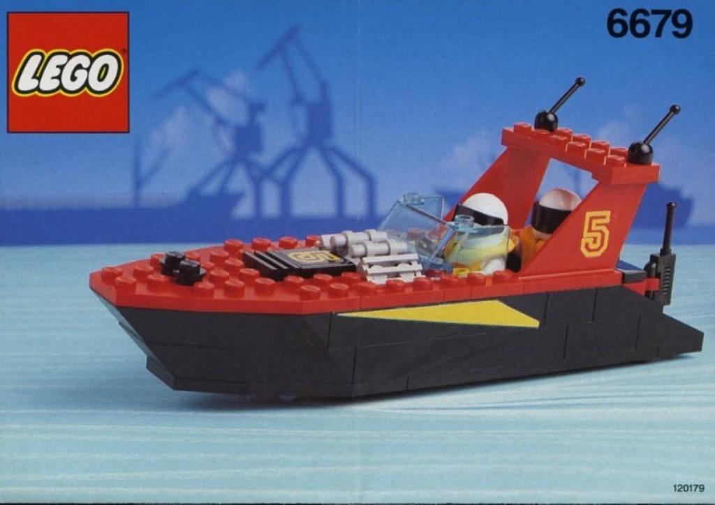 LEGO Classic Town Harbor boot 6679 Dark Shark, Kinderen en Baby's, Speelgoed | Duplo en Lego, Ophalen of Verzenden, Zo goed als nieuw