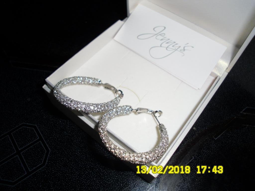 Mooie oorbellen met Swarowskristallen, Bijoux, Sacs & Beauté, Boucles d'oreilles, Neuf, Enlèvement ou Envoi, Avec cristal, Autres matériaux