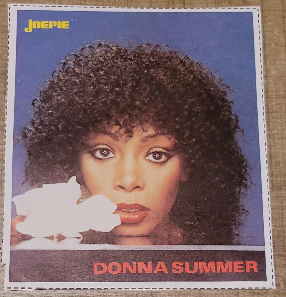 Donna Summer: oude sticker (Joepie), Ophalen of Verzenden, Gebruikt, Overige typen