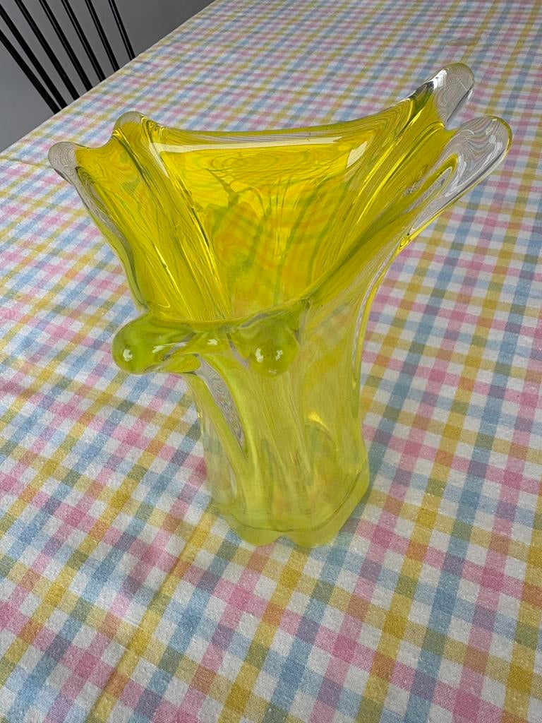 Vase jaune de Murano., Enlèvement ou Envoi