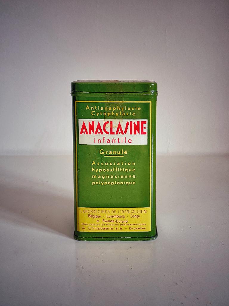 Boîte ancienne en métal – Anaclasine infantile, Collections, Boîte en métal, Utilisé, Autre, Autres marques, Enlèvement ou Envoi