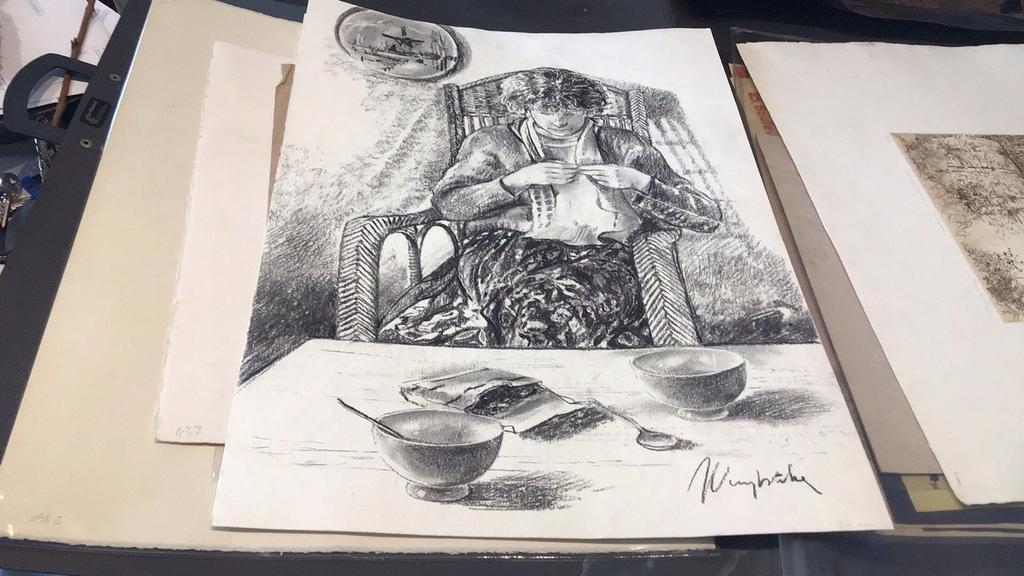 Dessin au fusain, Antiquités & Art, Enlèvement ou Envoi