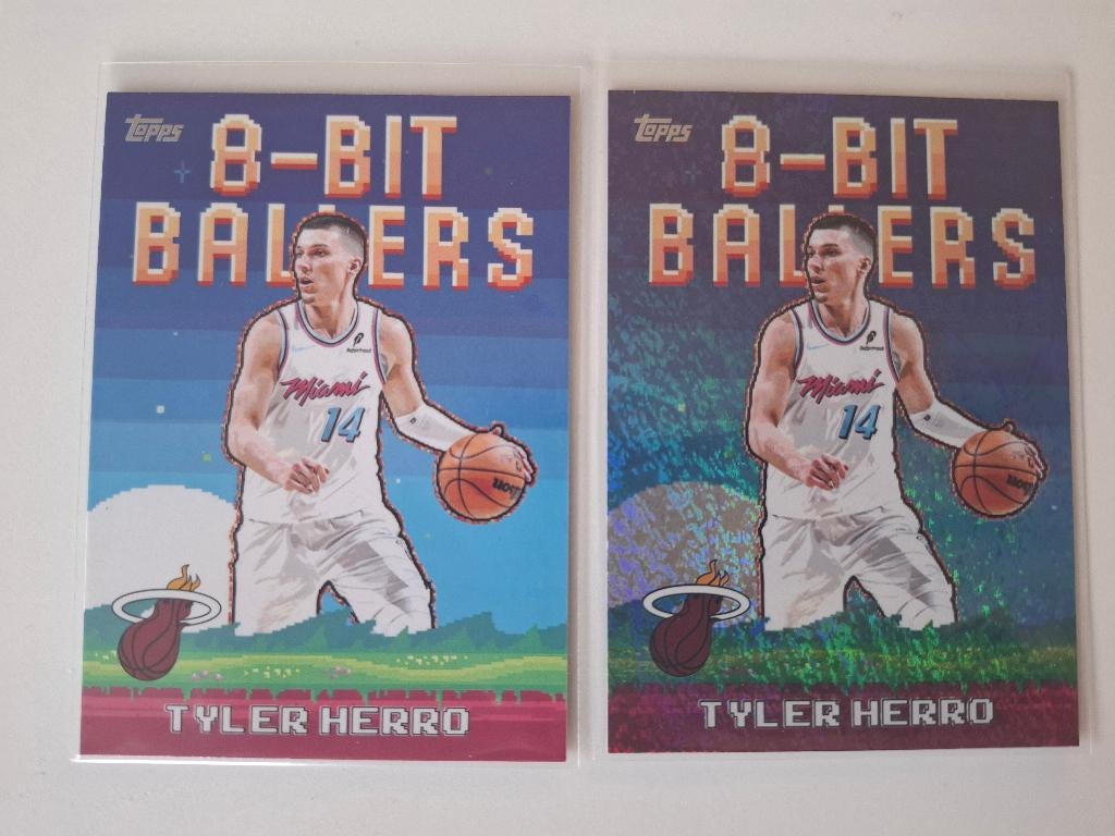 Lot 2 kaarten NBA Topps 2025 Tyler Herro, Ophalen of Verzenden, Zo goed als nieuw, Meerdere plaatjes
