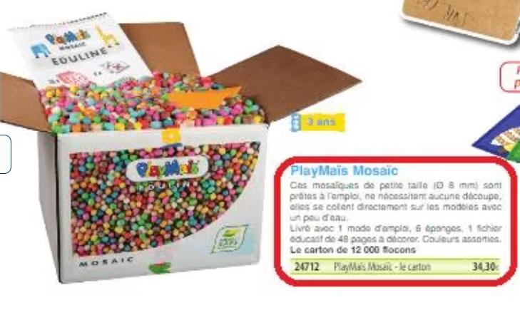 Playmaïs : carton 12000 flocons : 25€, Kinderen en Baby's, Speelgoed | Educatief en Creatief, Zo goed als nieuw, Ophalen