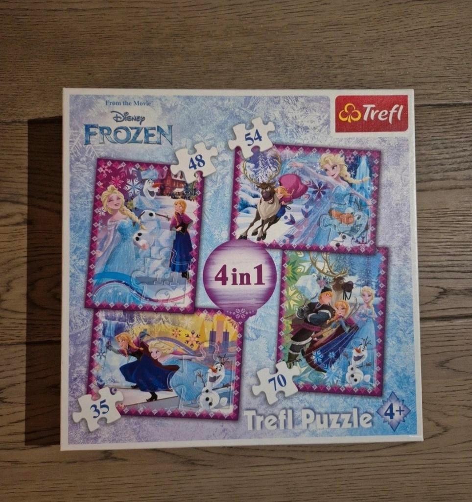 4  puzzel Disney Frozen, Kinderen en Baby's, Ophalen, Zo goed als nieuw, 4 tot 6 jaar