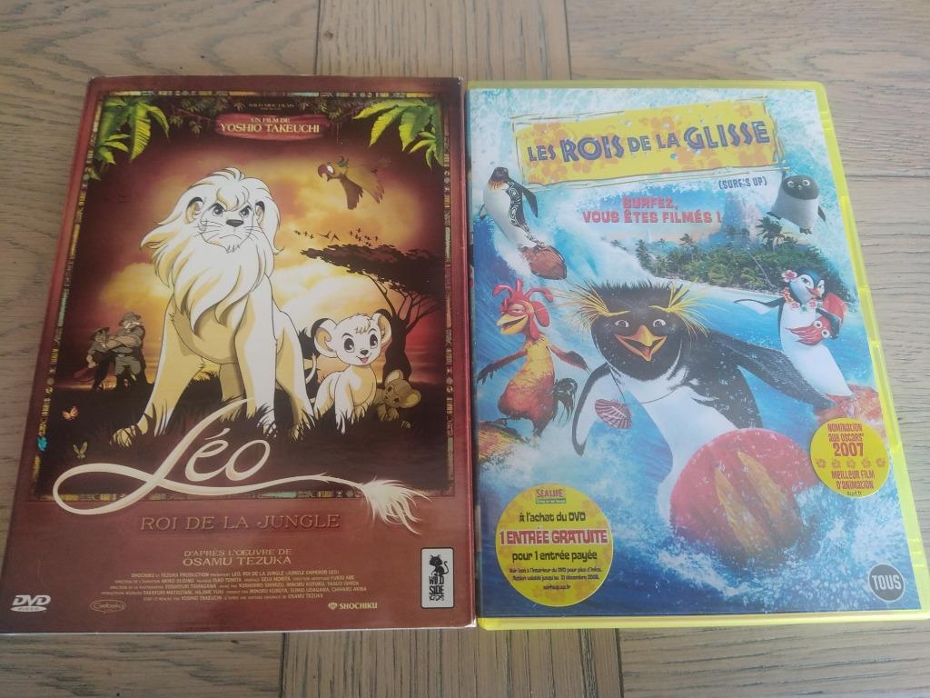 Dessins animés Léo, roi de la jungle + Les rois de la glisse, Tekenfilm, Ophalen of Verzenden, Zo goed als nieuw, Alle leeftijden