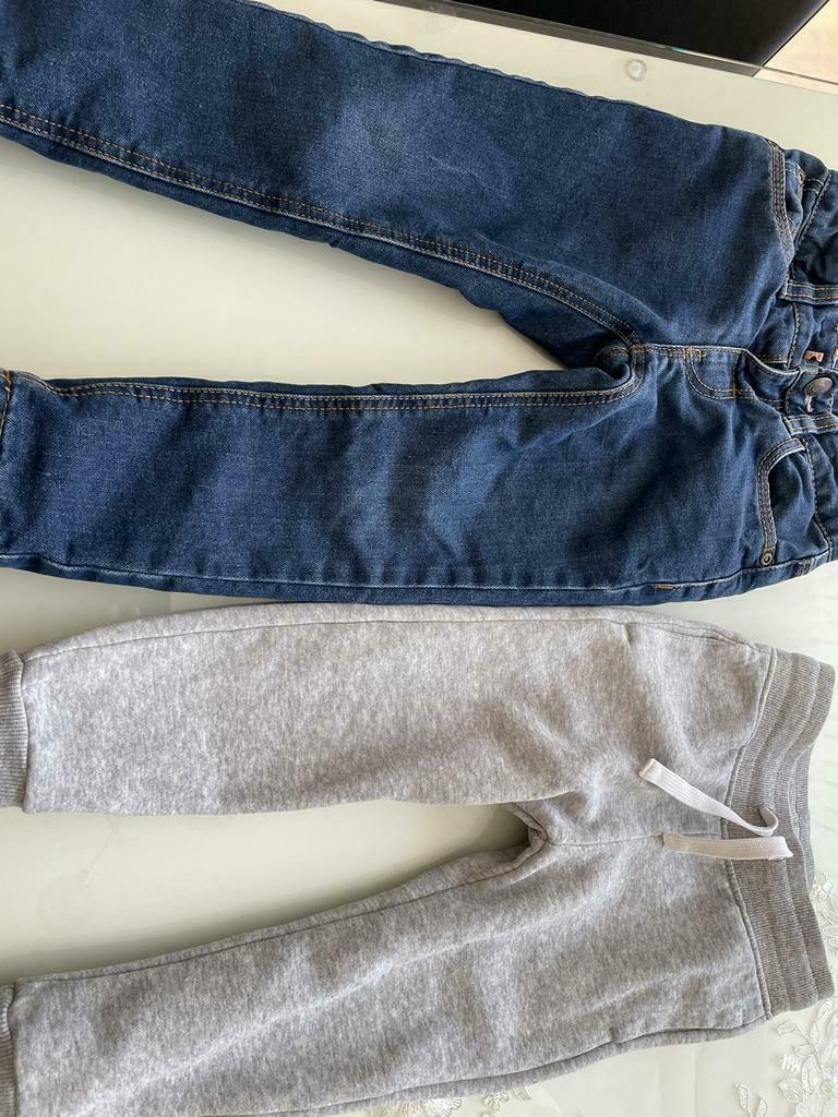 Thermo jeans c&a en jogging broek h&m maat 98, Kinderen en Baby's, Babykleding | Overige, Ophalen, Zo goed als nieuw, H&M, Jongetje
