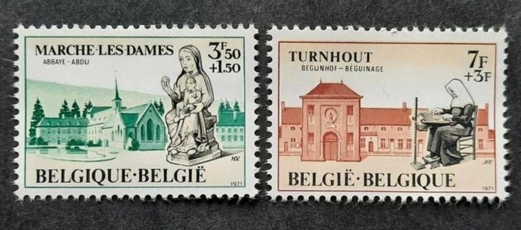 Belgique : COB 1571/72 ** Philanthropique de 1971., Sans timbre, Neuf, Enlèvement ou Envoi, Non oblitéré