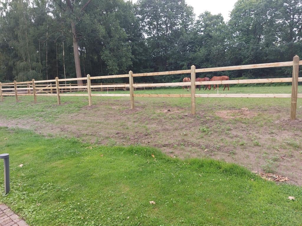 Degelijk geïnteresseerd greenhout omheining Houte afsluiting