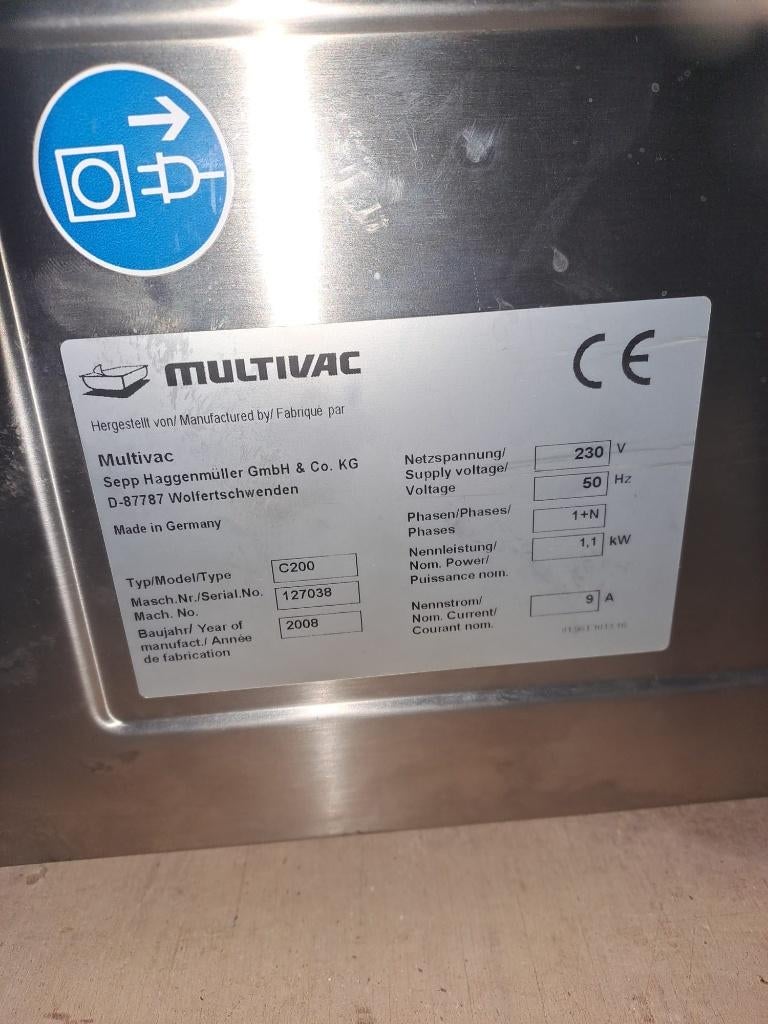 Multivac Professional Vacuum Machine C200, Ophalen, Gebruikt, Transport en Opslag