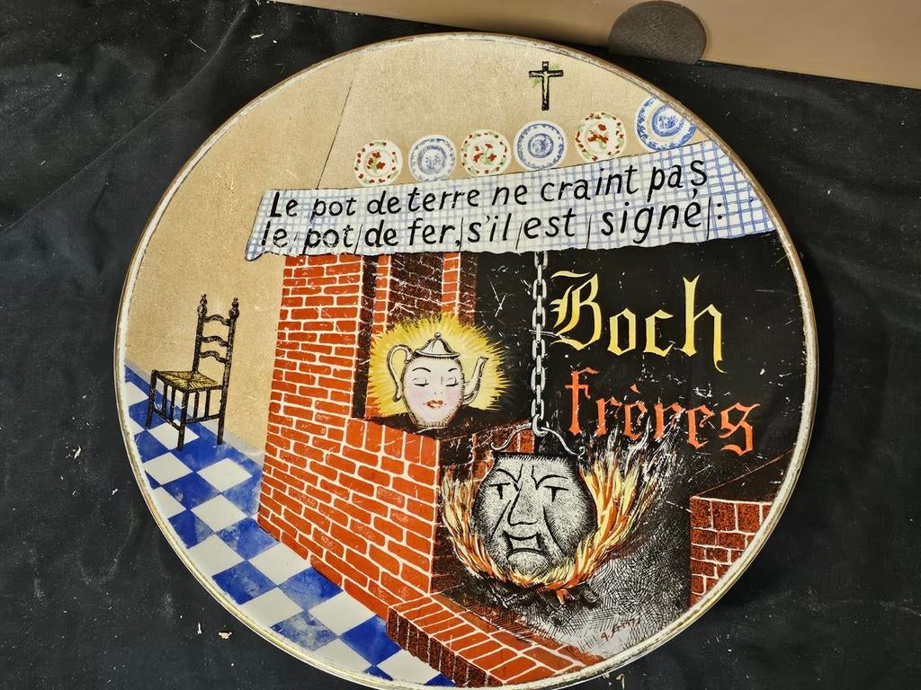 Boch freres wandbord gesigneerd, Enlèvement ou Envoi