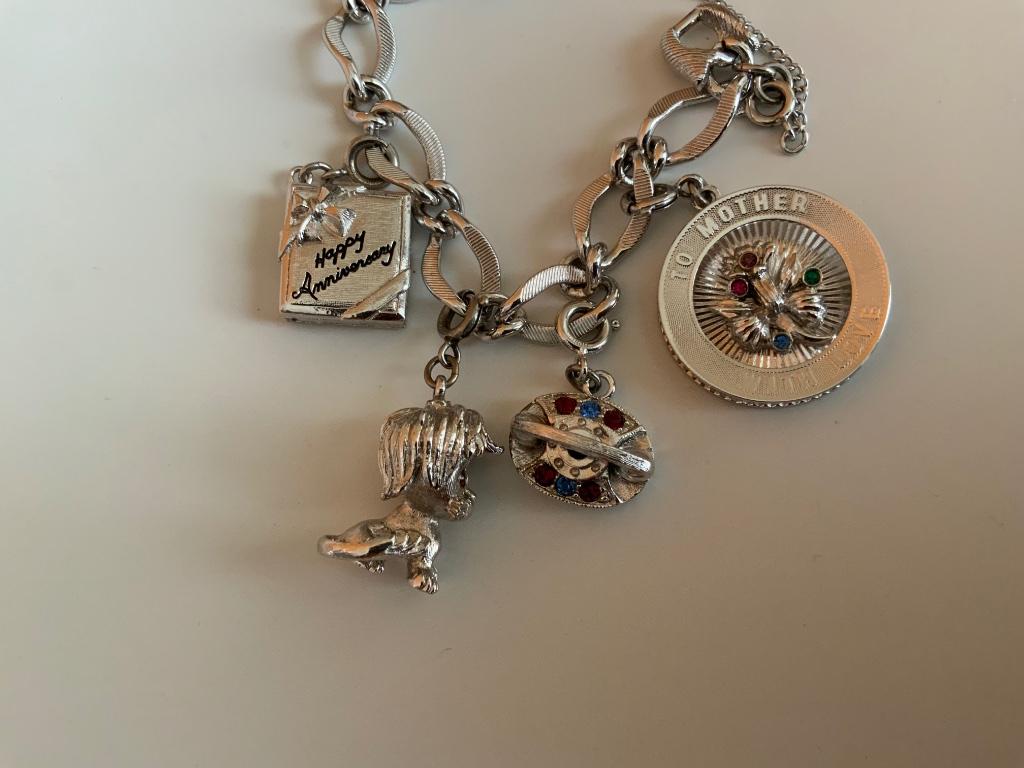 Charms vintage Monet (4), Enlèvement ou Envoi, Comme neuf, Argent, Autres marques