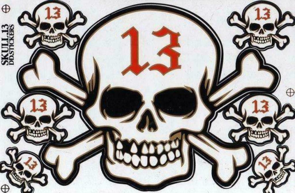Skull 13 stickersheet ensemble d'autocollants feuille d'auto, Enlèvement ou Envoi