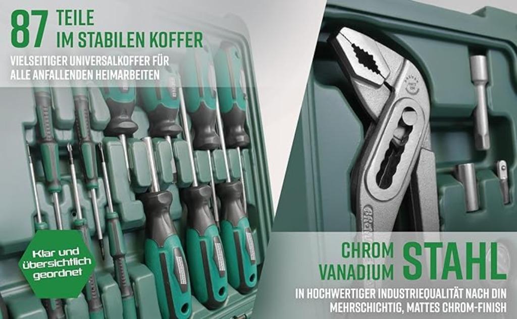 Valise à outils Brüder Mannesmann LIVRAISON GRATUITE, Envoi, Neuf