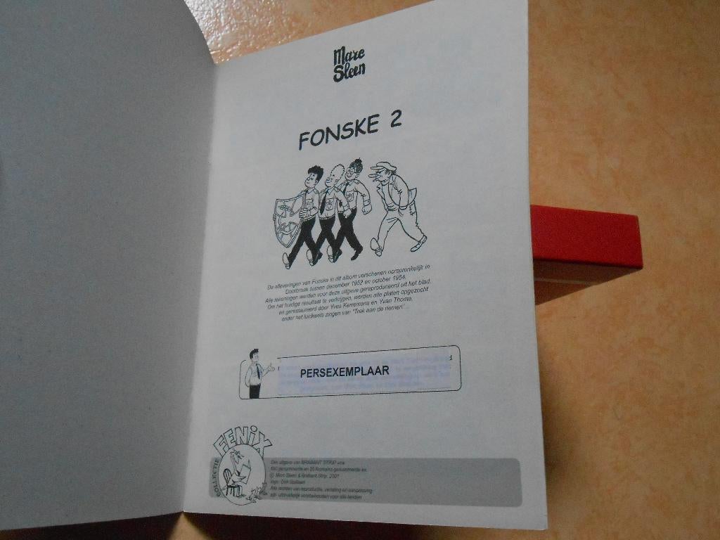 Collectie fenix 2 Fonske 2 2001 1 ste druk. persexemplaar., Marc Sleen, Eén stripboek, Nieuw, Ophalen of Verzenden