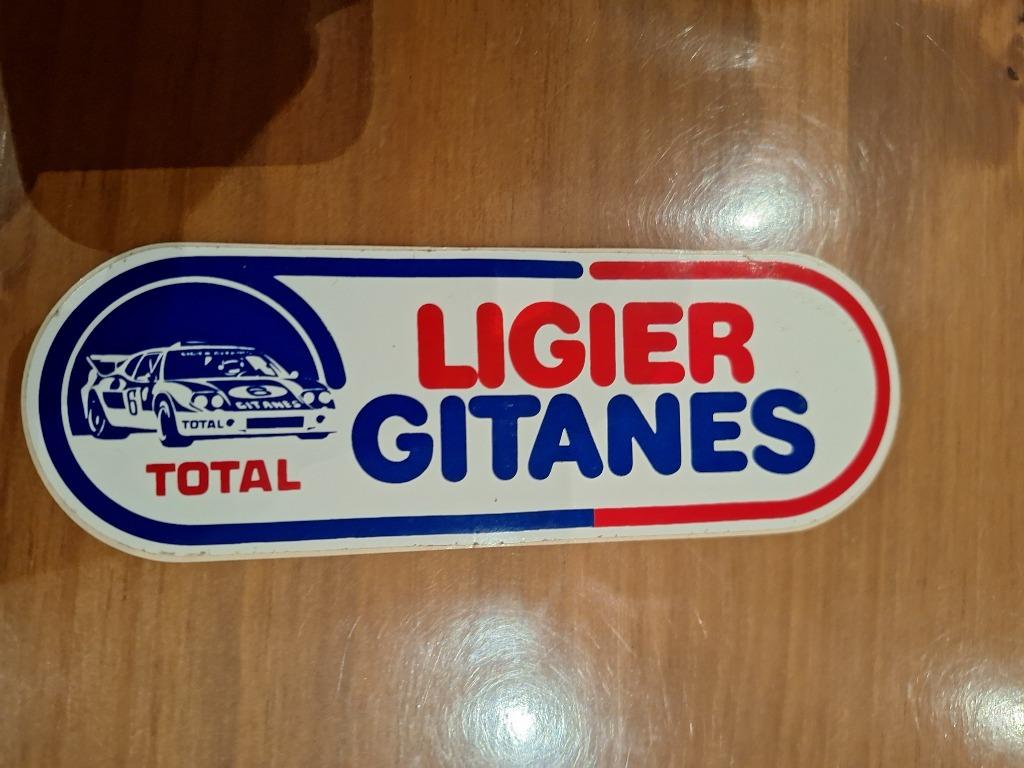 Vintage sticker Total Ligier gitanes, Verzamelen, Ophalen of Verzenden, Gebruikt, Auto of Motor