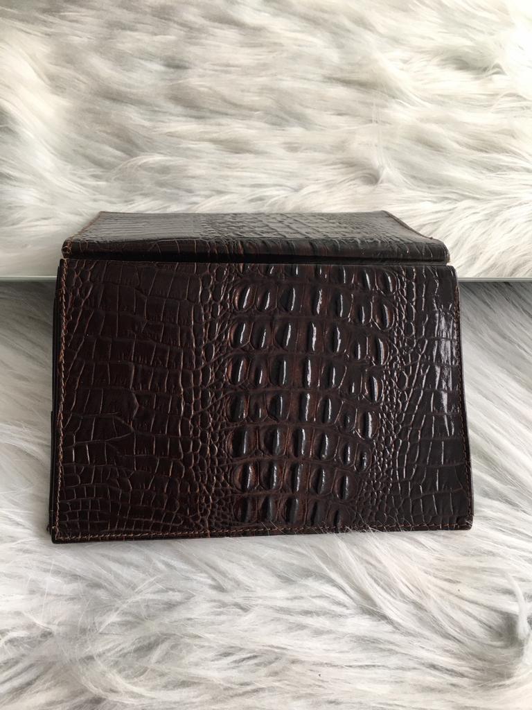 Verzending mogelijk . Vintage krokodil portemonnee, Handtassen en Accessoires, Portemonnees, Leder