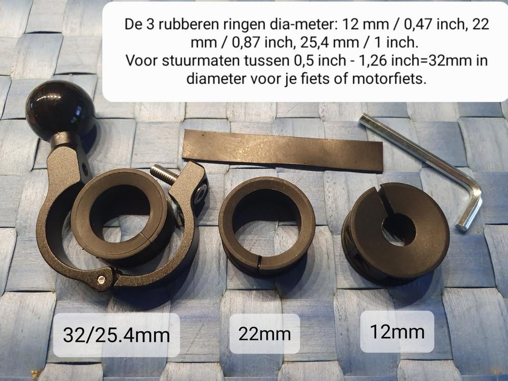 RAM Mount Houder 25mm Bal voor Arm Kogelarm TomTom Rider, Motoren, Ophalen of Verzenden, Zo goed als nieuw