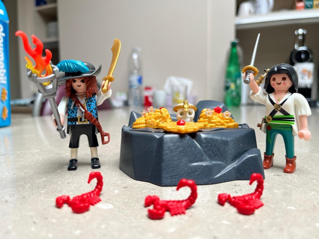 PLAYMOBIL Koninklijke schatkist met piraat, Kinderen en Baby's, Speelgoed | Playmobil, Ophalen, Zo goed als nieuw, Complete set