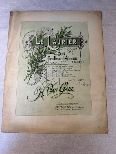 Henri van Gael —Le Laurier : Les Petits Chasseurs, opus 56, Musique & Instruments, Partitions, Utilisé, Artiste ou Compositeur