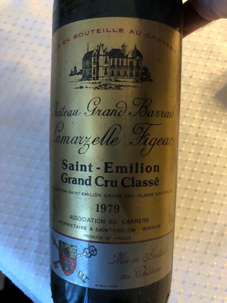 Wijn Saint-Emilion Chateau Grand Barrail 1979 (5 flessen), Verzamelen, Wijnen, Ophalen, Frankrijk, Zo goed als nieuw, Rode wijn